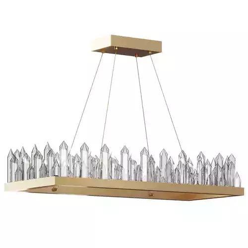 Chandelier Crystal Rock Rectangle Chandelier