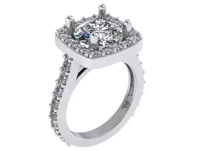 Square Halo Ring 0742