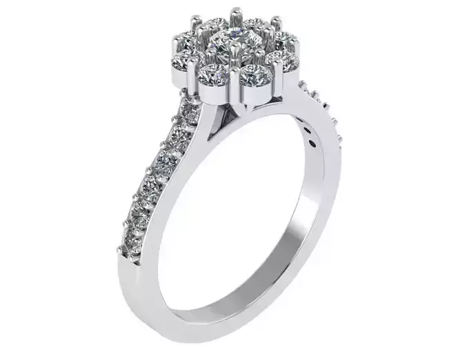 Flower Diamond Ring 0744