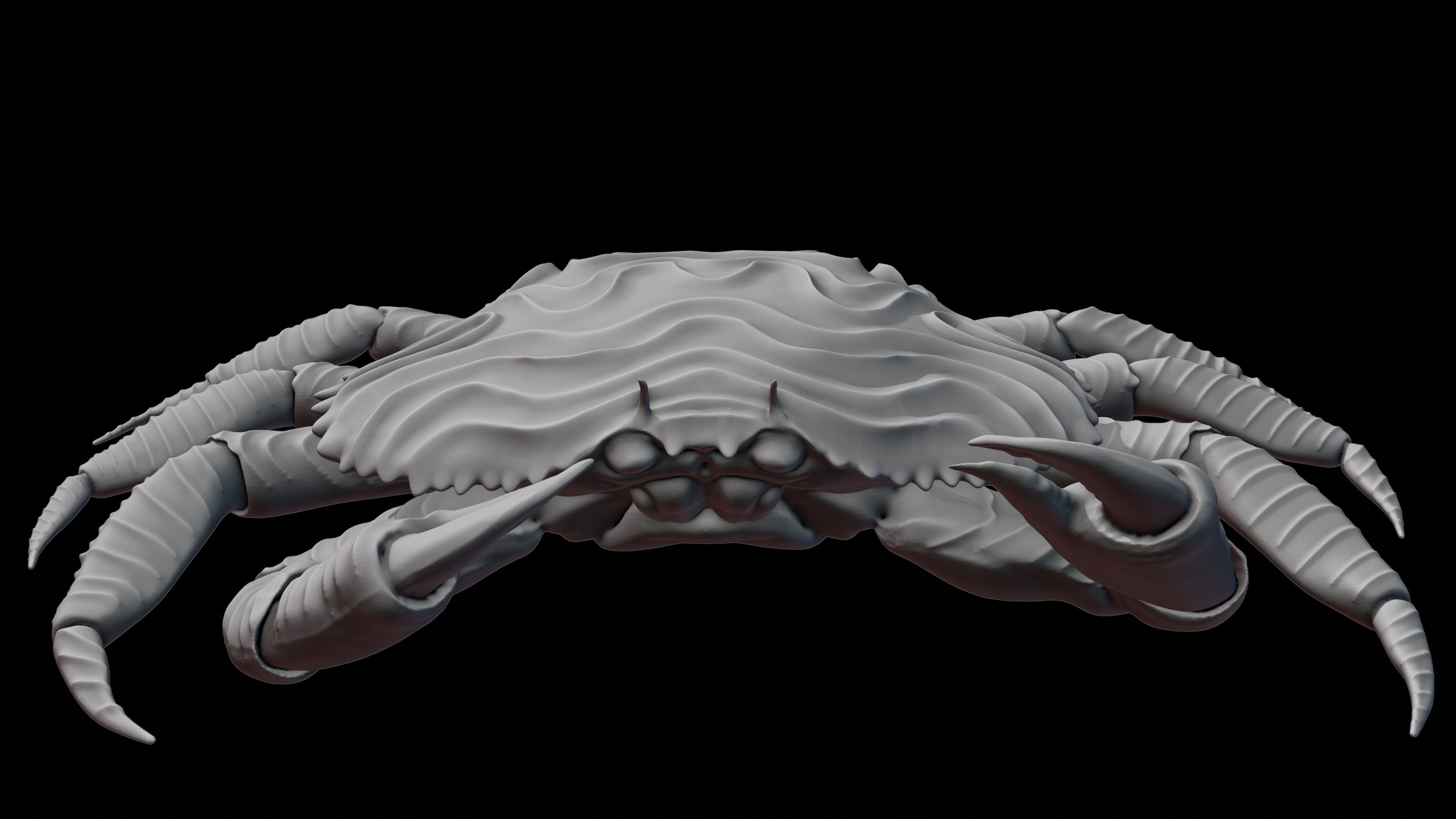 Cancer Zodiac Mystical Crab Creature Sculpture 3D print model_2