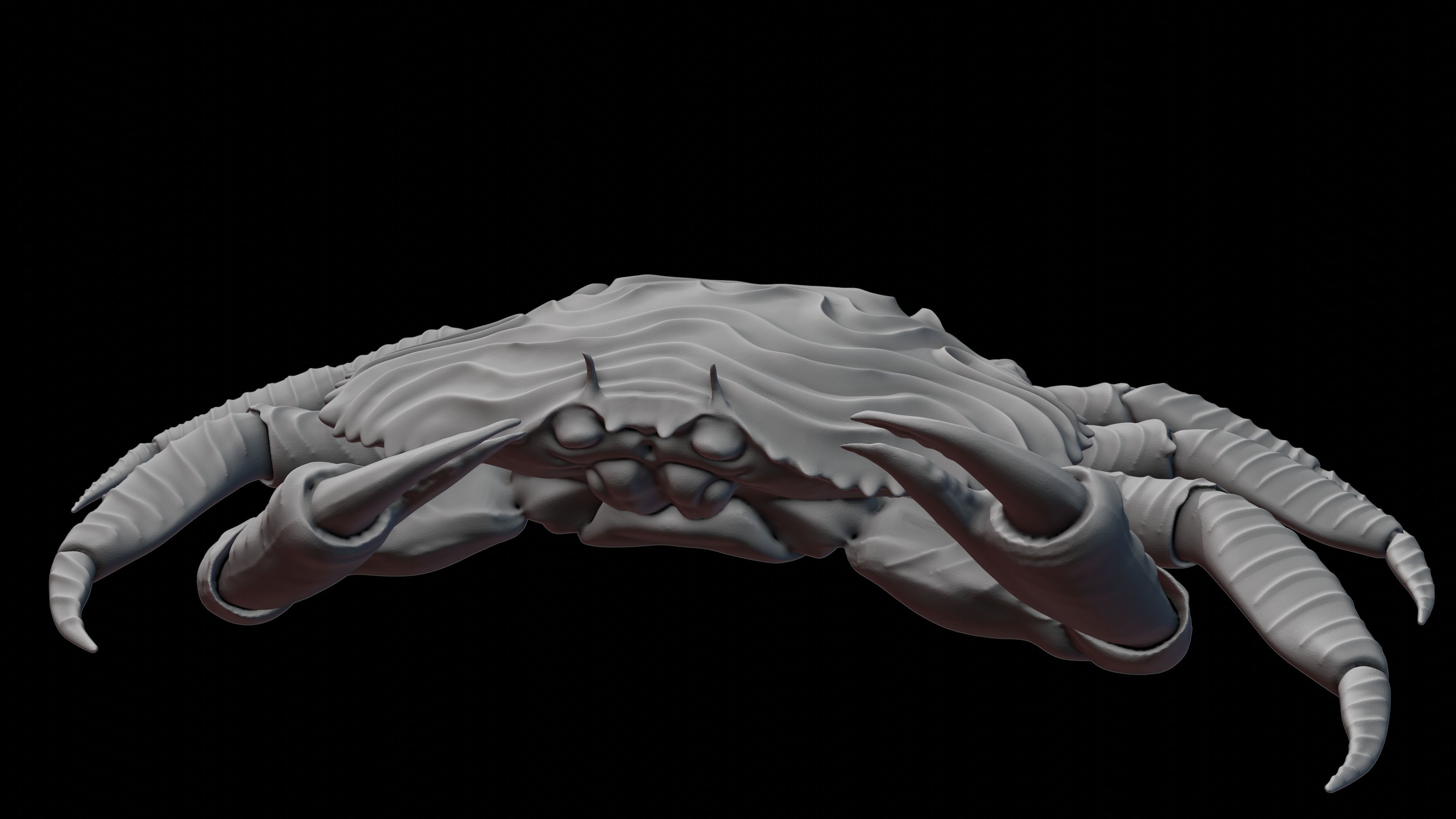 Cancer Zodiac Mystical Crab Creature Sculpture 3D print model_5