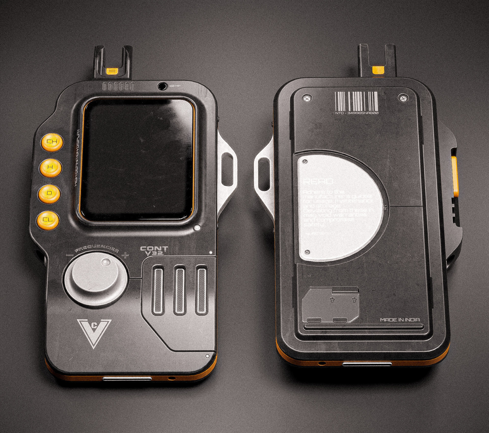 Sci-fi Controller V32 PBR Low-poly 3D model_13