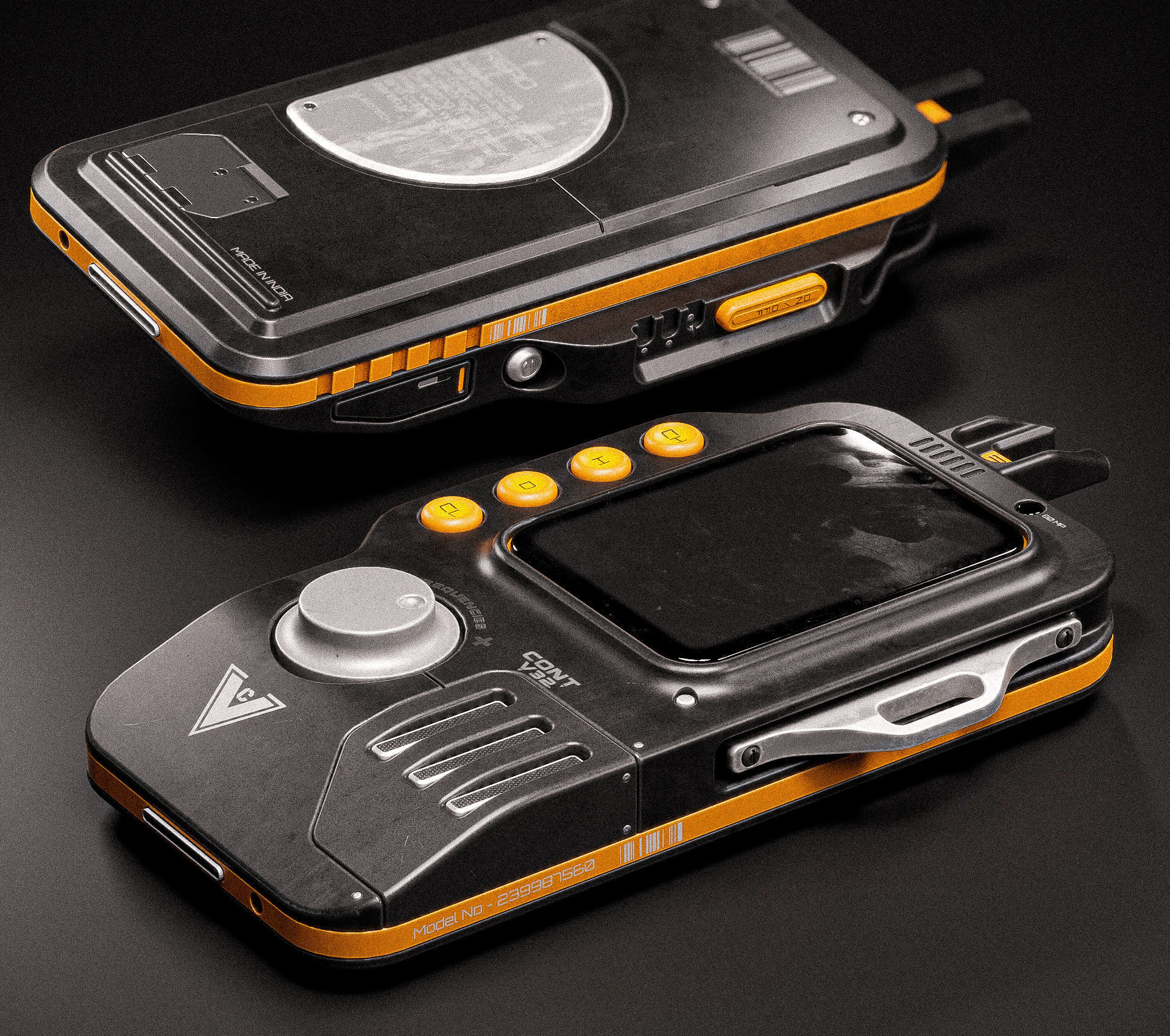 Sci-fi Controller V32 PBR Low-poly 3D model_4