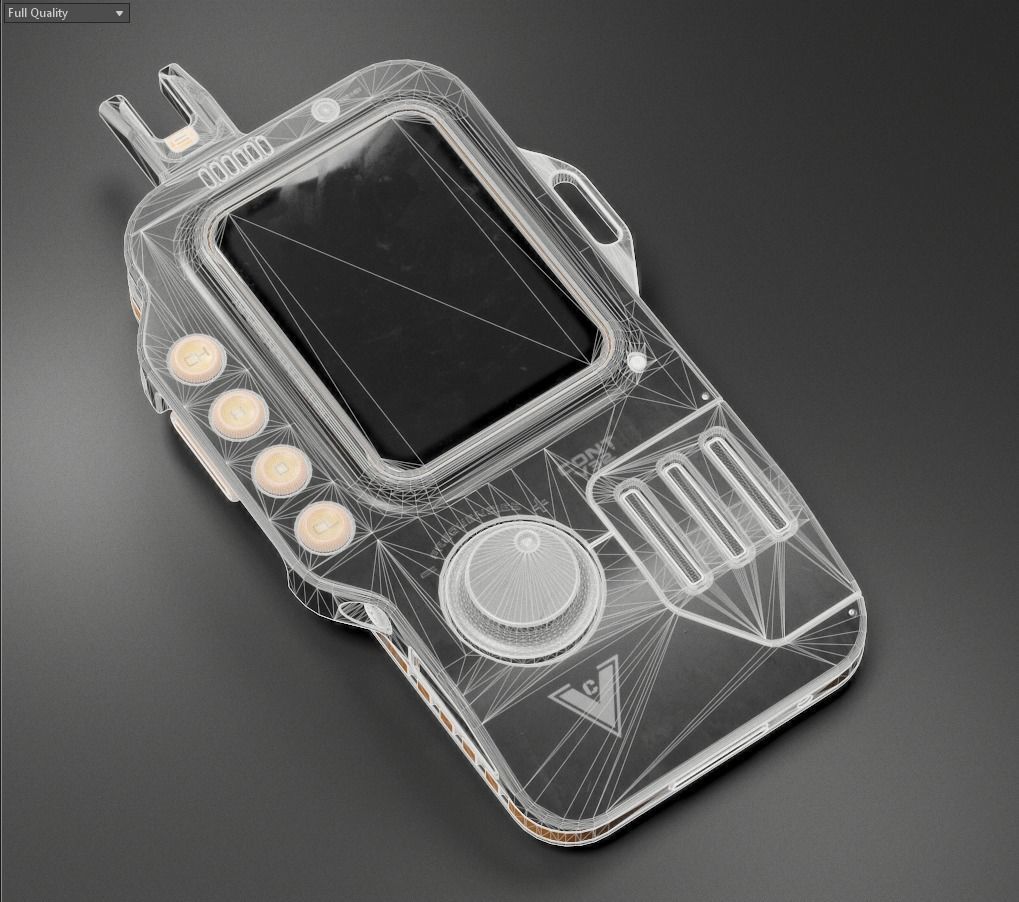 Sci-fi Controller V32 PBR Low-poly 3D model_16