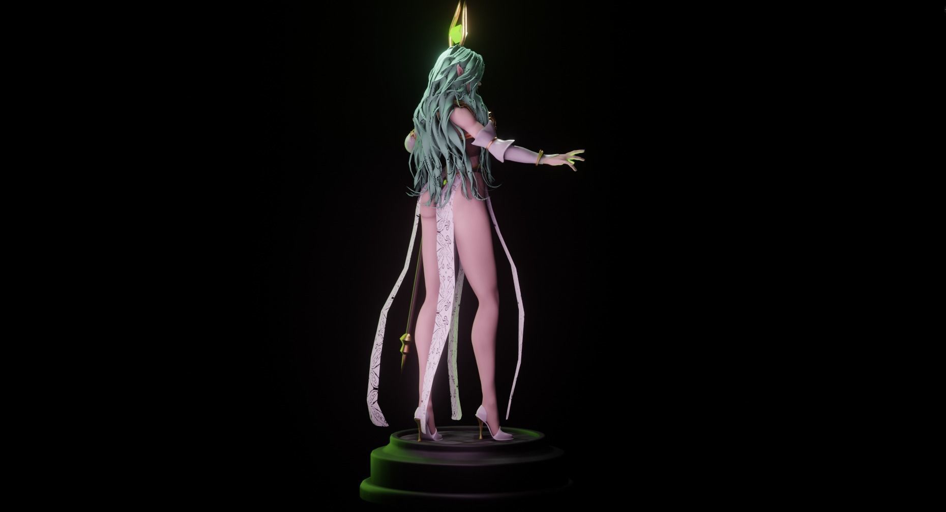 Elf Mage - ORIGINAL - 1TO10 STL FILE 3D PRINT MODEL 3D print model_5