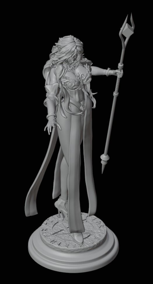 Elf Mage - ORIGINAL - 1TO10 STL FILE 3D PRINT MODEL 3D print model_17