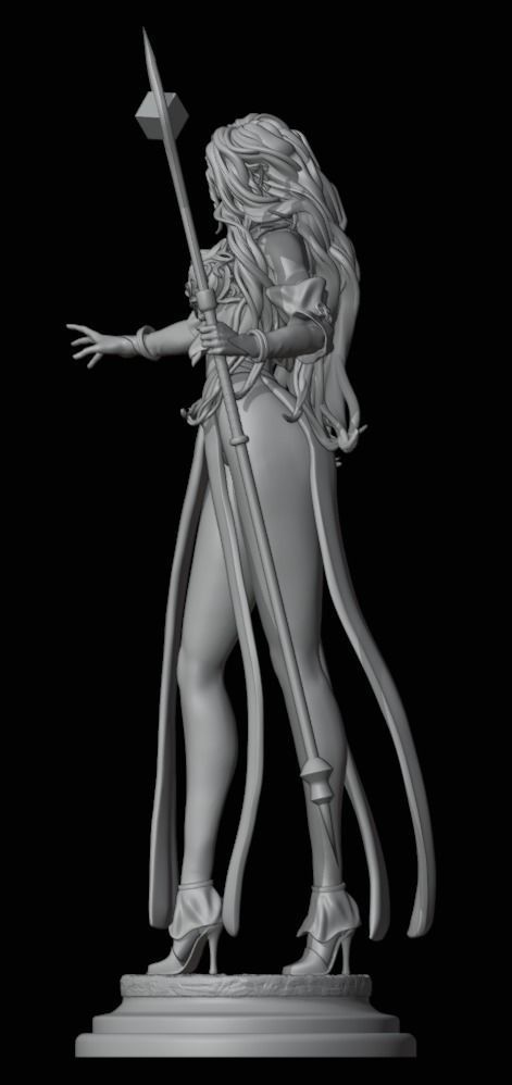 Elf Mage - ORIGINAL - 1TO10 STL FILE 3D PRINT MODEL 3D print model_9