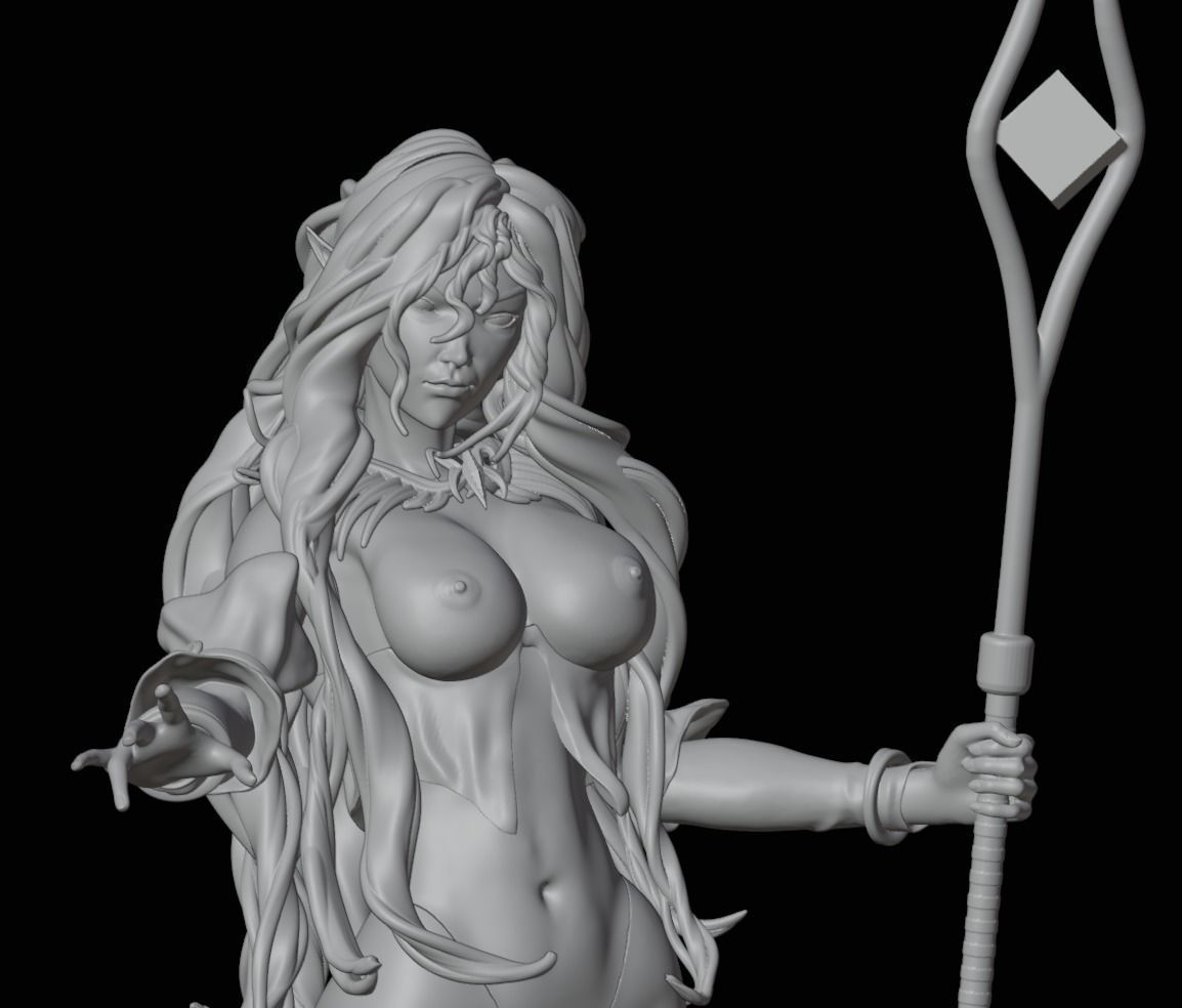 Elf Mage - ORIGINAL - 1TO10 STL FILE 3D PRINT MODEL 3D print model_24