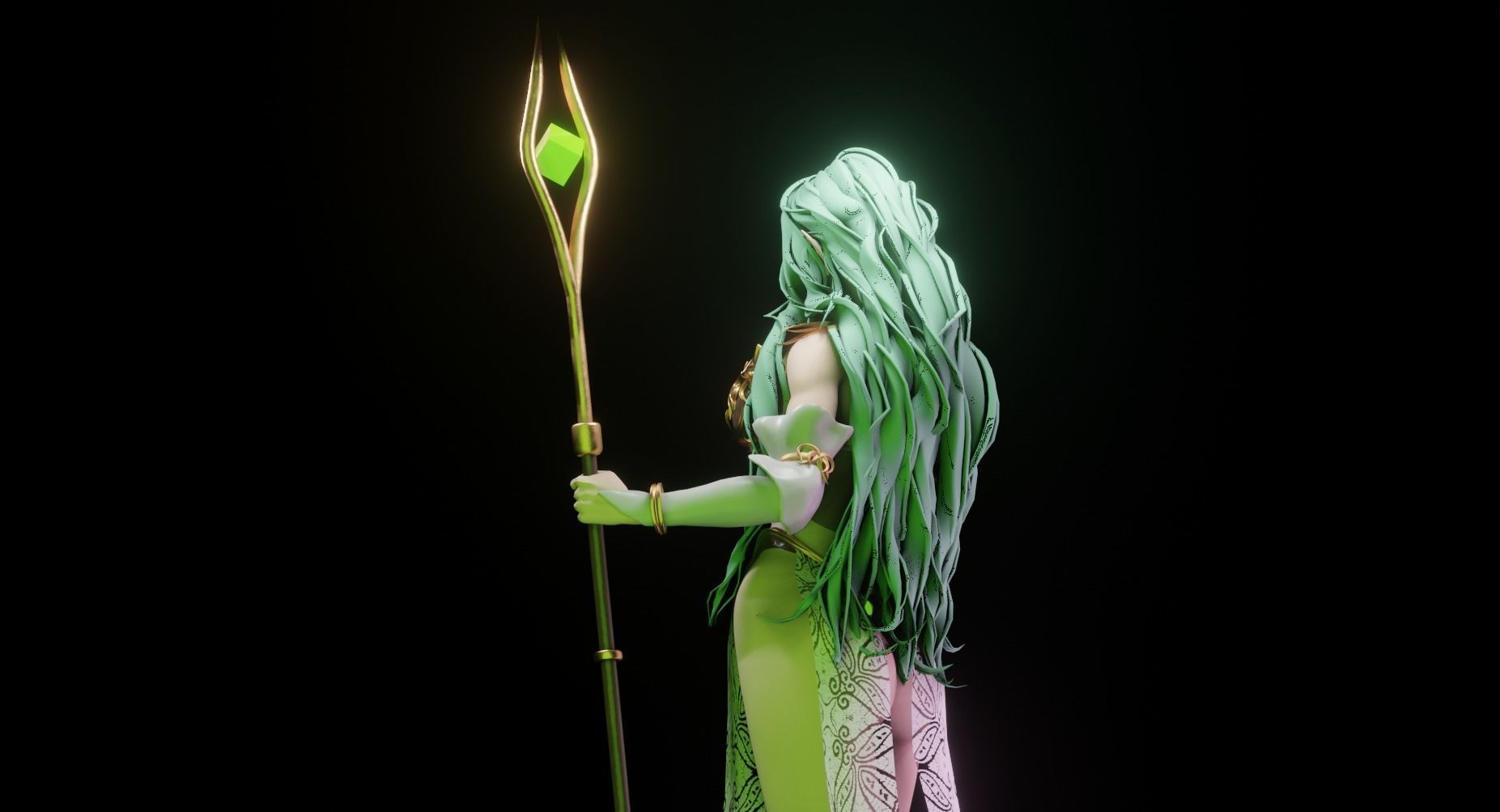Elf Mage - ORIGINAL - 1TO10 STL FILE 3D PRINT MODEL 3D print model_7