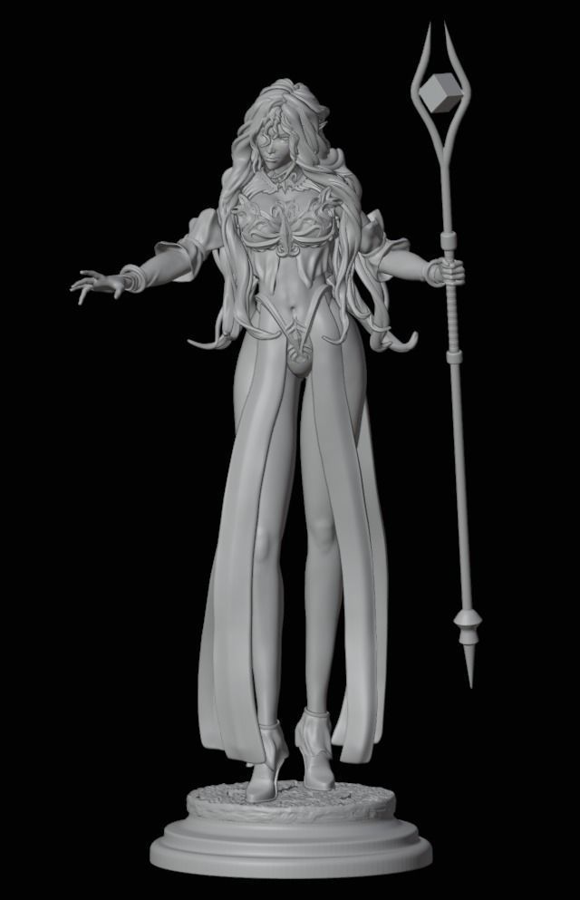 Elf Mage - ORIGINAL - 1TO10 STL FILE 3D PRINT MODEL 3D print model_14