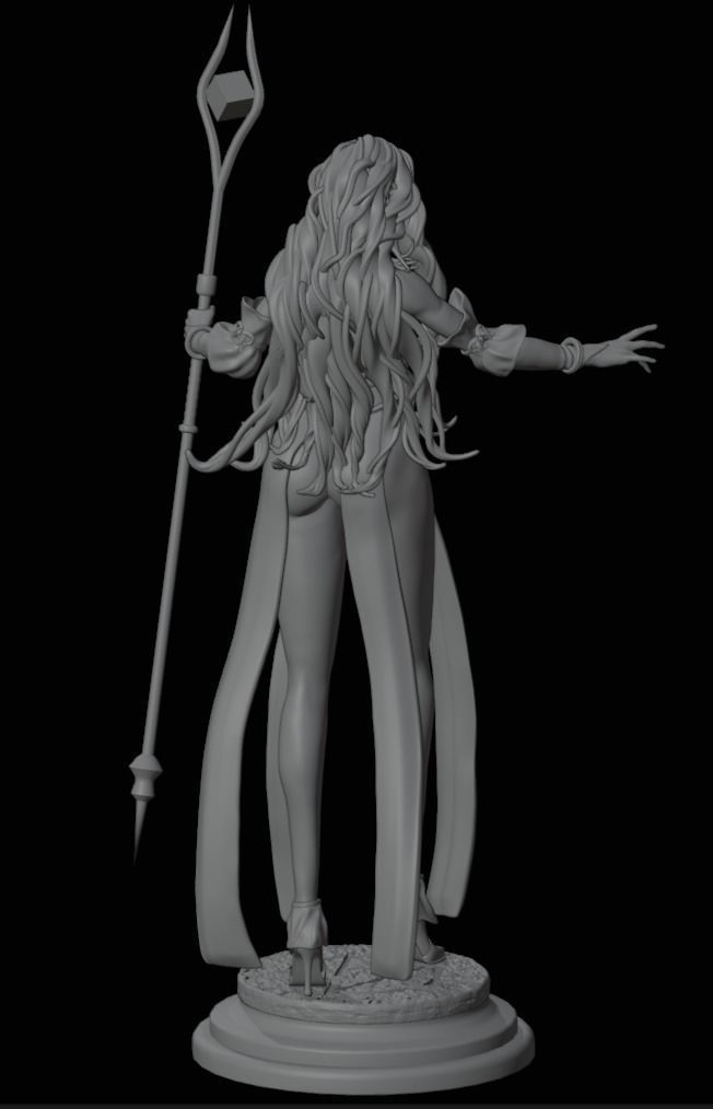 Elf Mage - ORIGINAL - 1TO10 STL FILE 3D PRINT MODEL 3D print model_13