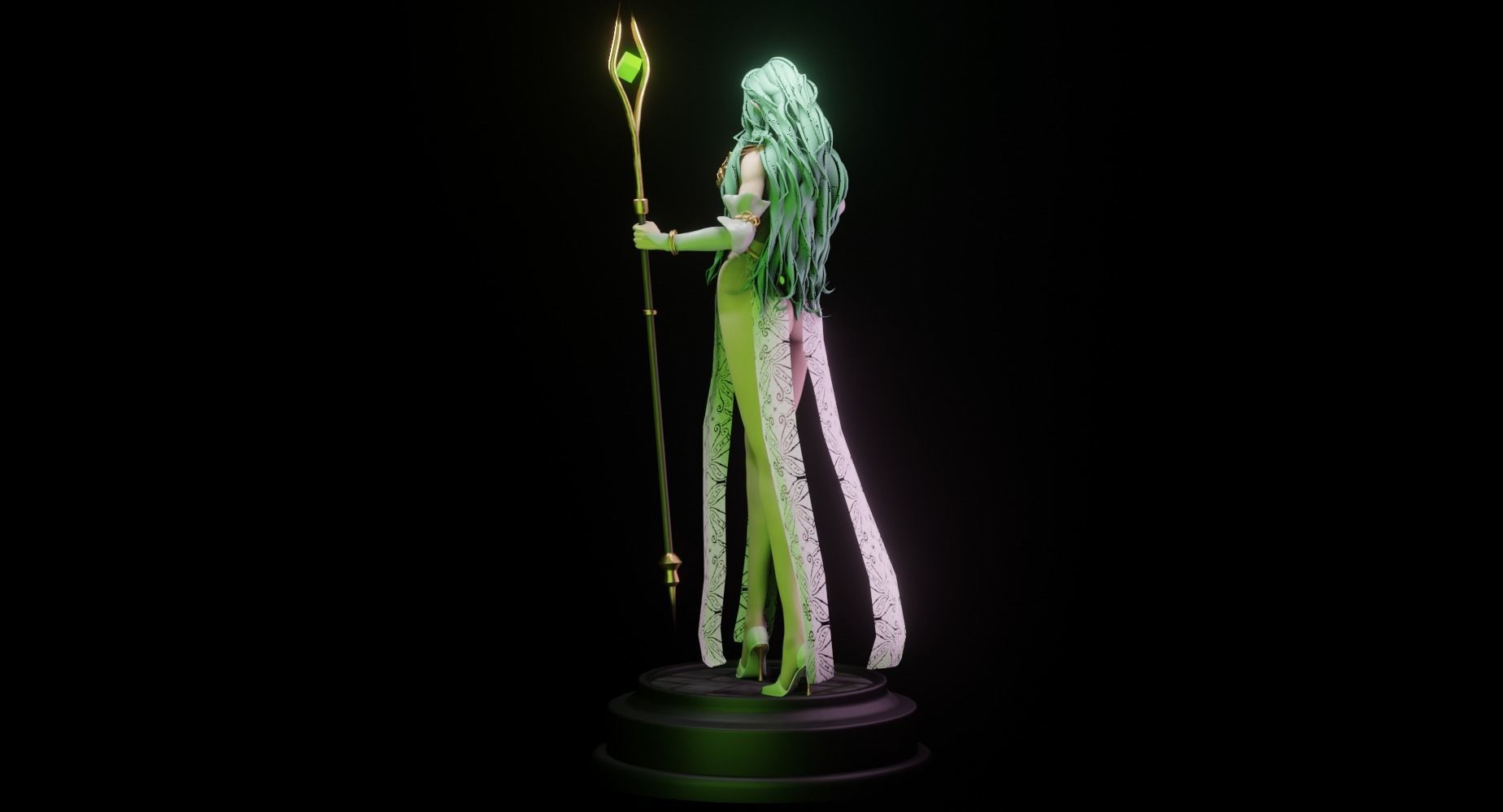 Elf Mage - ORIGINAL - 1TO10 STL FILE 3D PRINT MODEL 3D print model_4