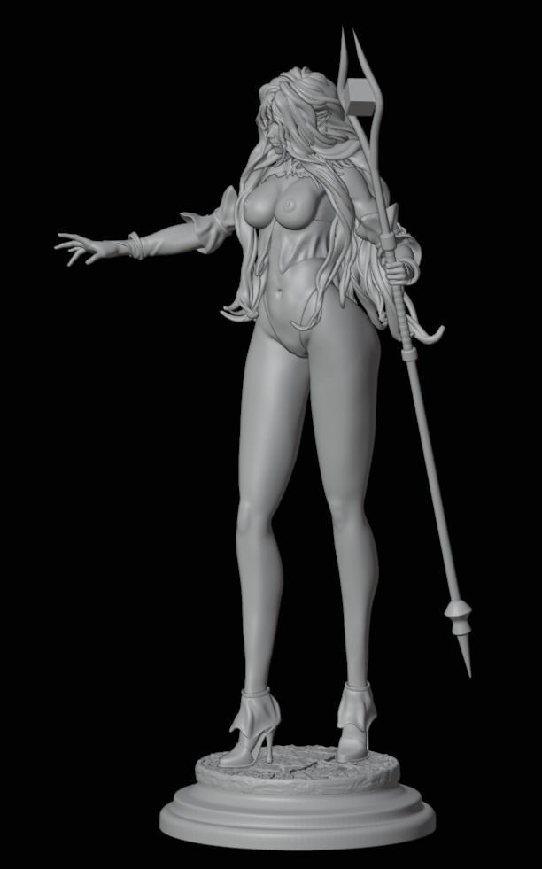 Elf Mage - ORIGINAL - 1TO10 STL FILE 3D PRINT MODEL 3D print model_19