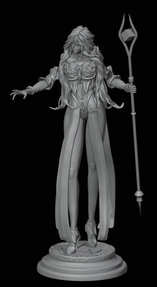 Elf Mage - ORIGINAL - 1TO10 STL FILE 3D PRINT MODEL 3D print model_12