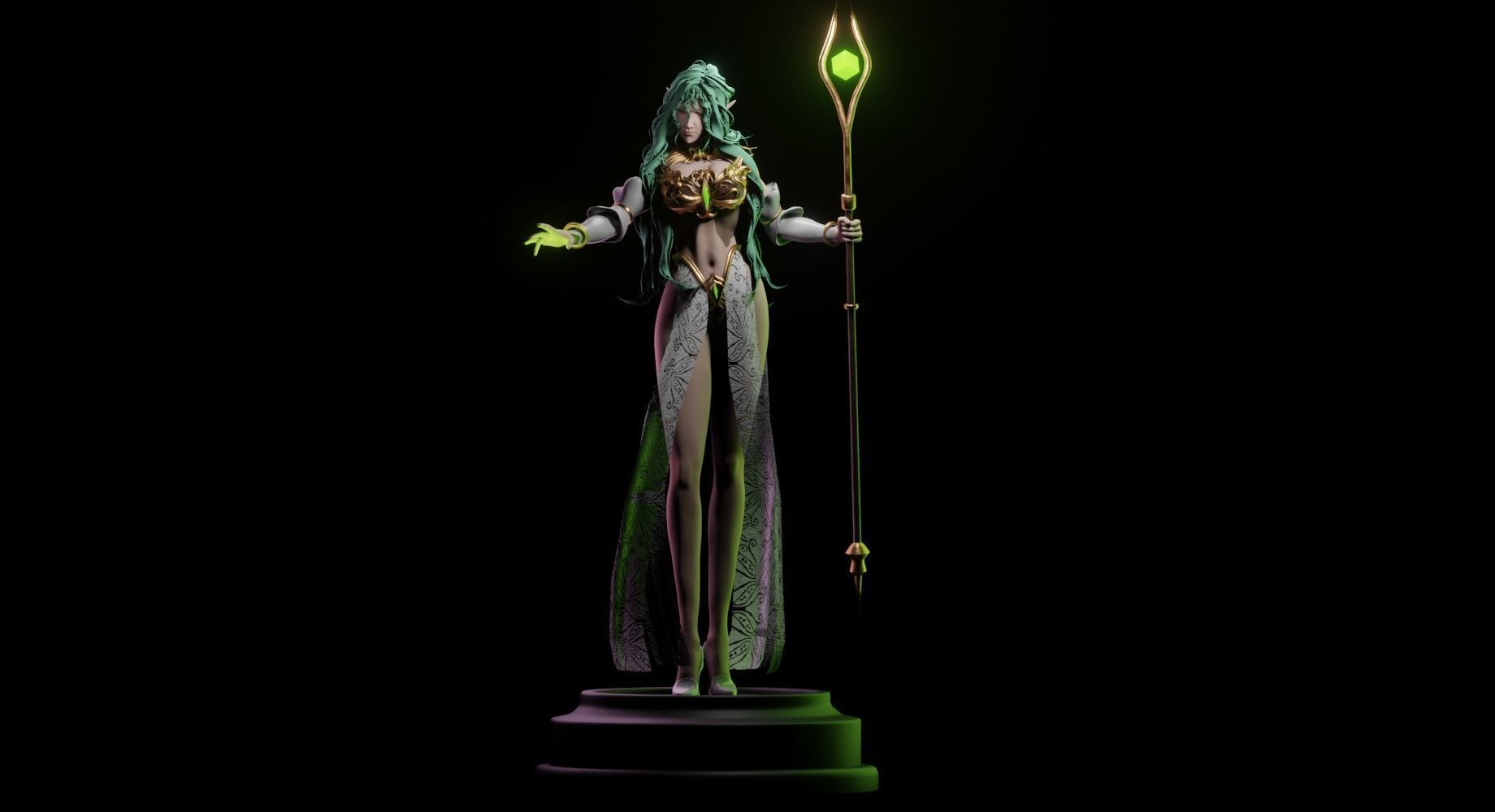 Elf Mage - ORIGINAL - 1TO10 STL FILE 3D PRINT MODEL 3D print model_2