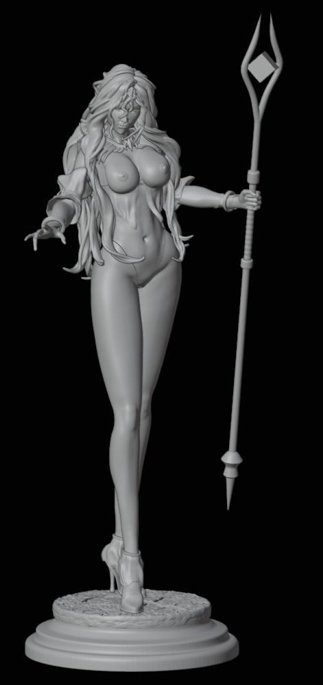 Elf Mage - ORIGINAL - 1TO10 STL FILE 3D PRINT MODEL 3D print model_18