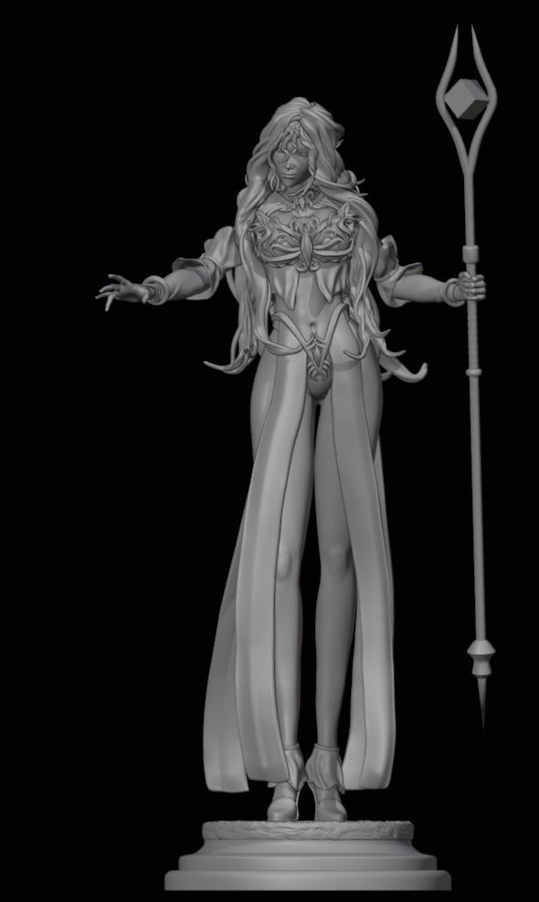 Elf Mage - ORIGINAL - 1TO10 STL FILE 3D PRINT MODEL 3D print model_8