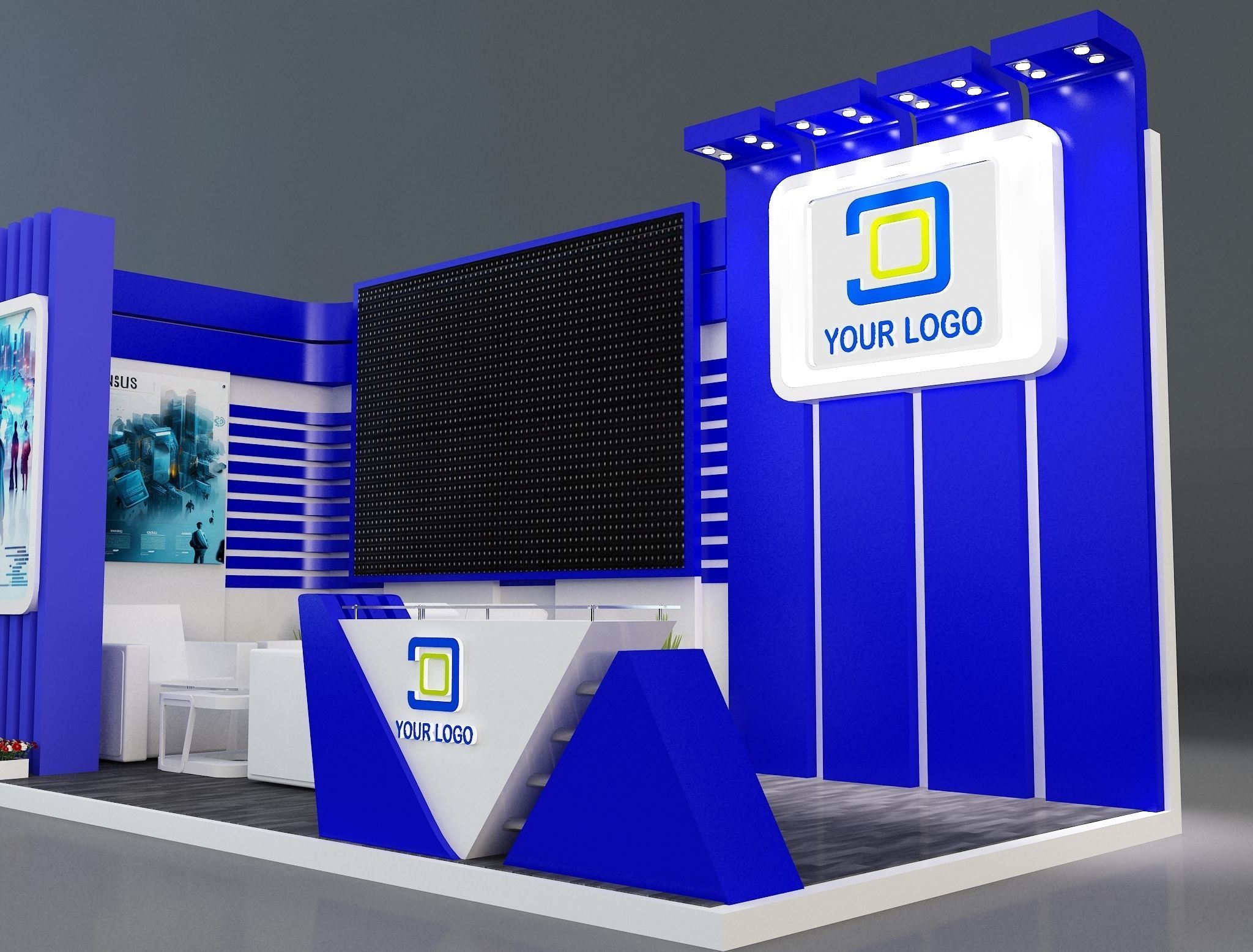  Booth Exhibition Stand a258c 3D model_6