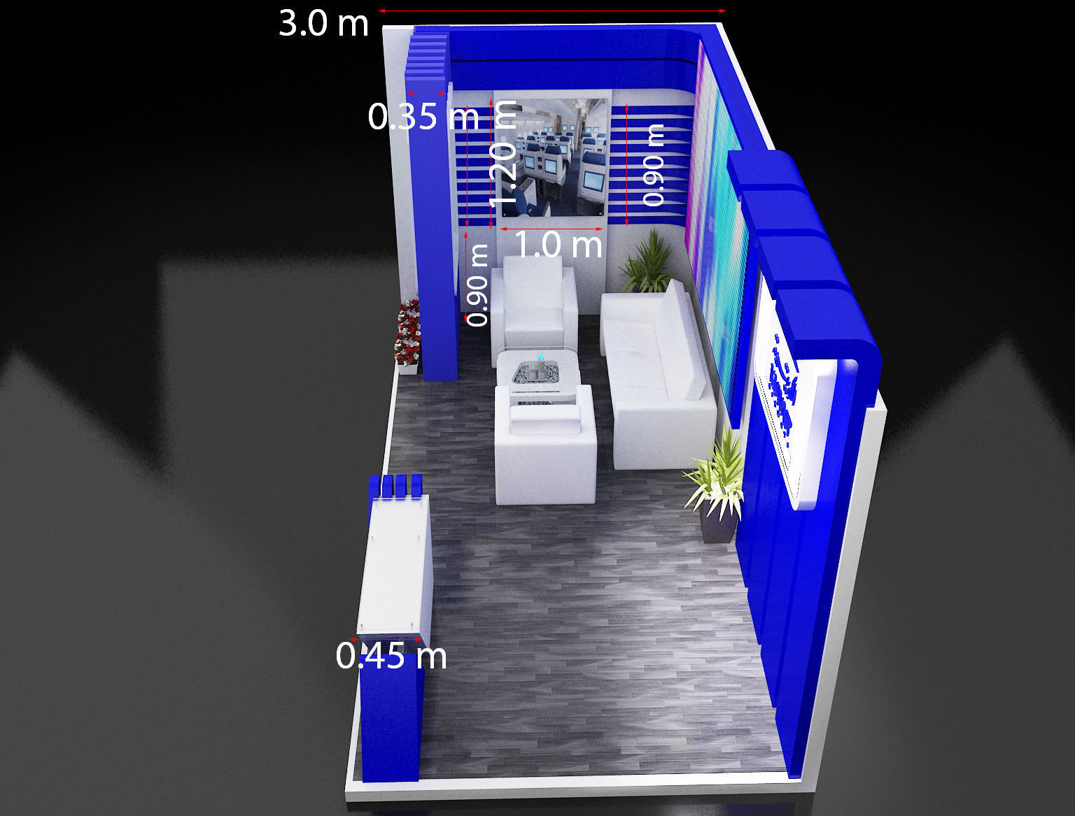  Booth Exhibition Stand a258c 3D model_12