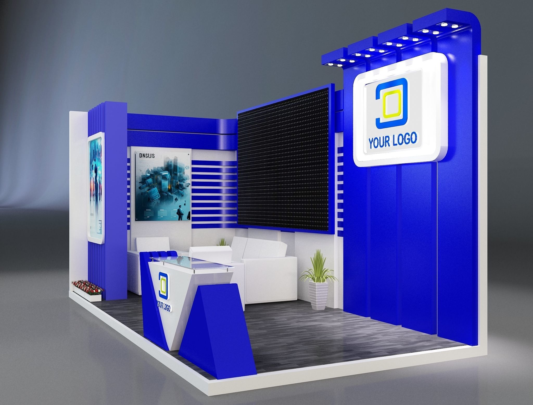  Booth Exhibition Stand a258c 3D model_2