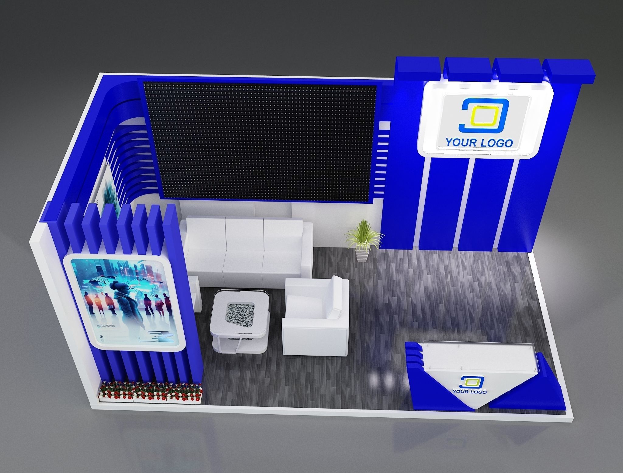  Booth Exhibition Stand a258c 3D model_8