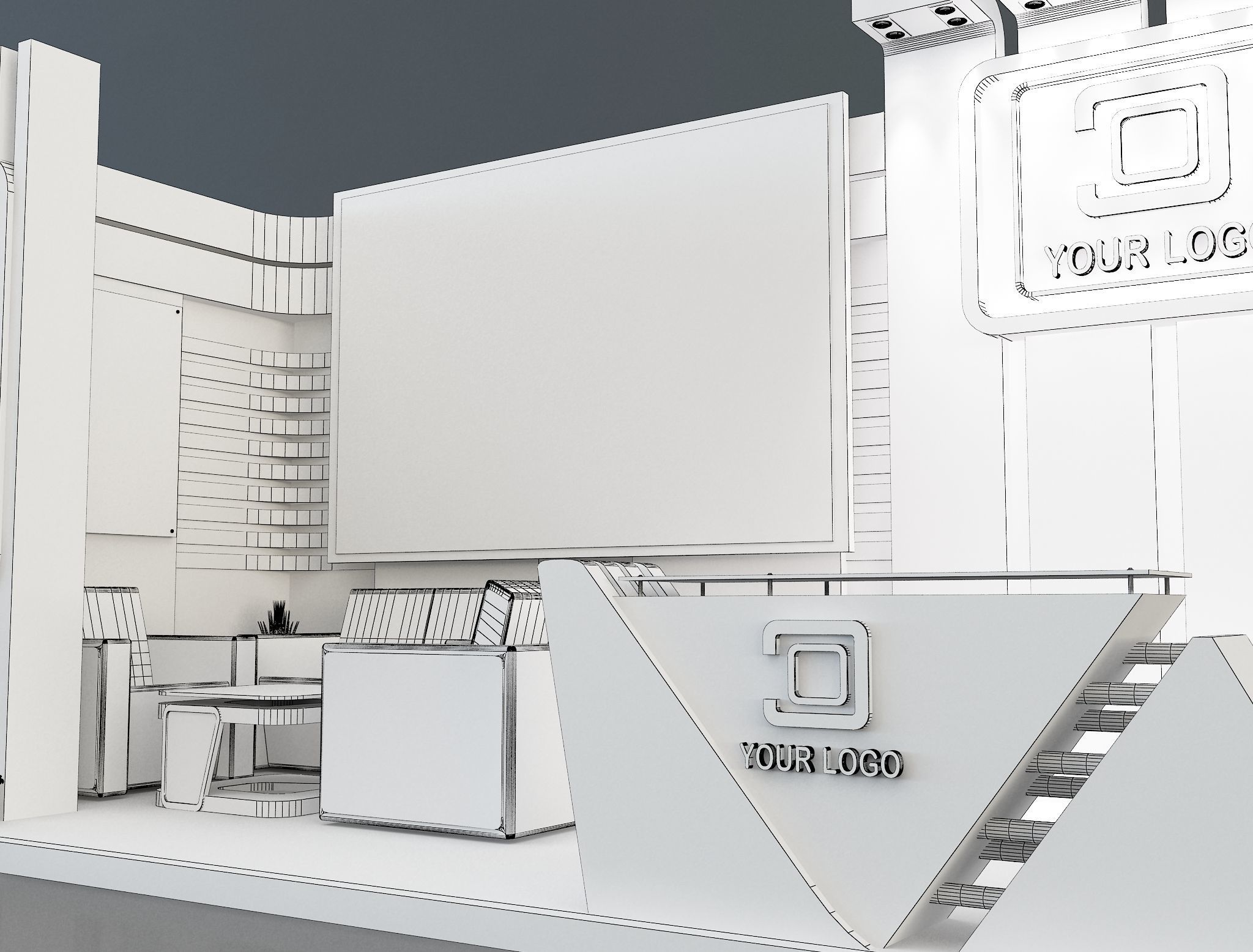  Booth Exhibition Stand a258c 3D model_11