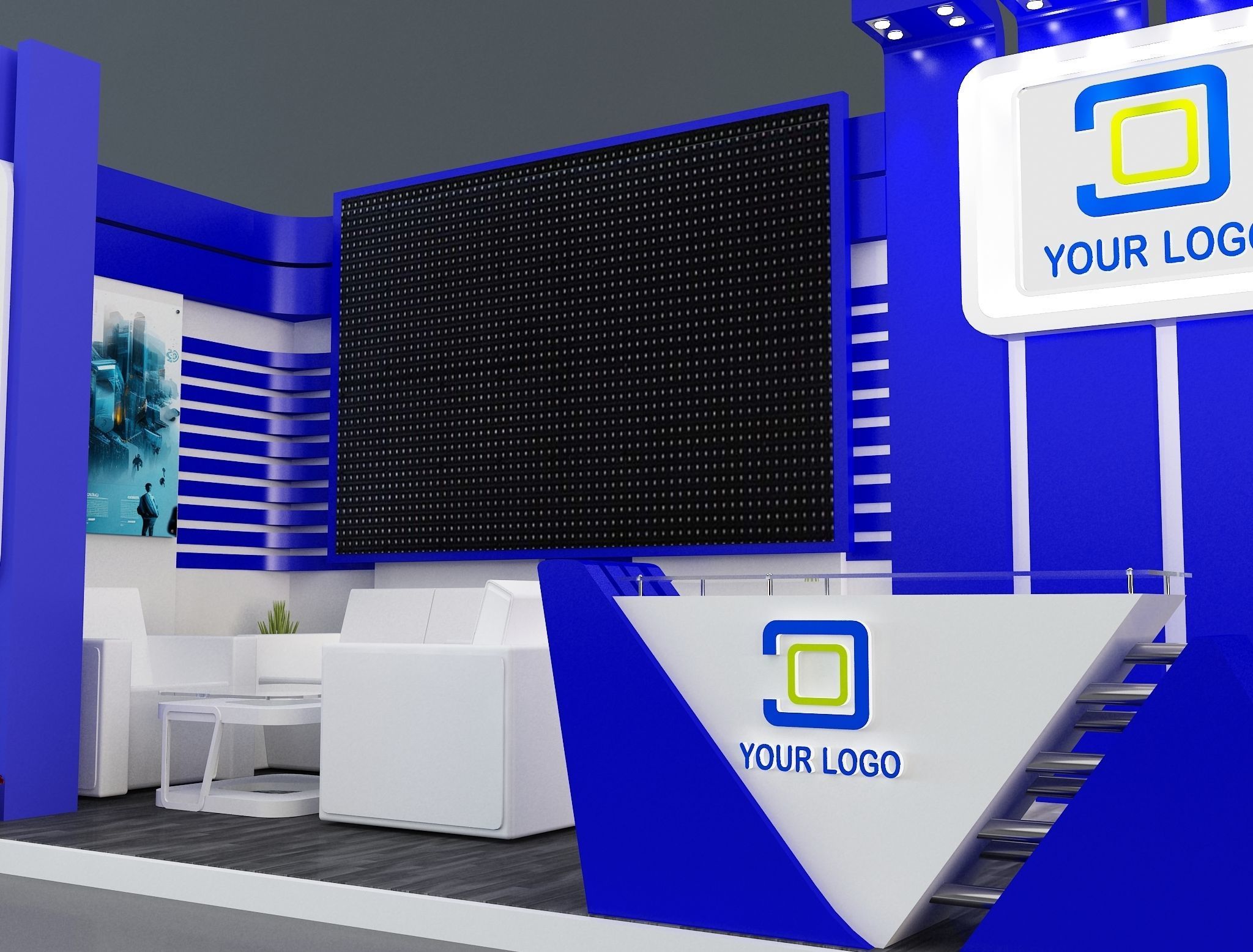  Booth Exhibition Stand a258c 3D model_10