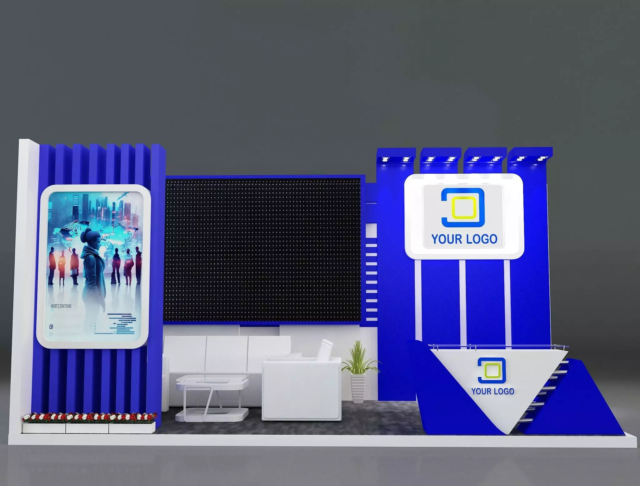  Booth Exhibition Stand a258c 3D model_0