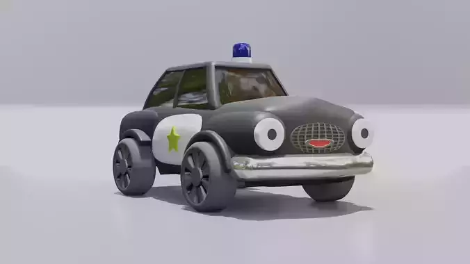cartoon police car