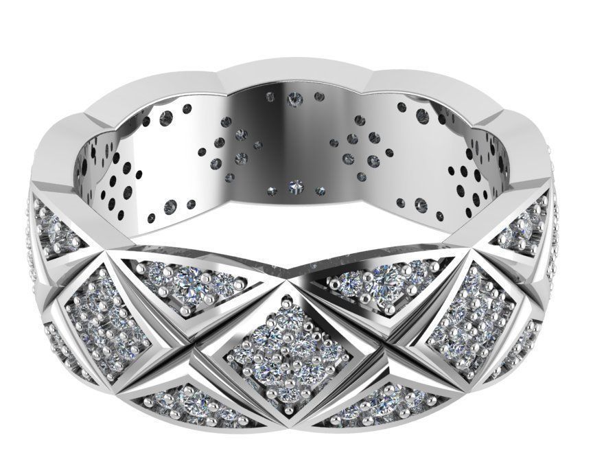 Cross Band Ring 0772 3D print model_2