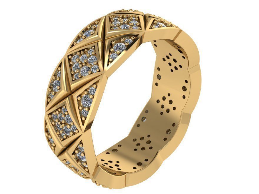 Cross Band Ring 0772 3D print model_1