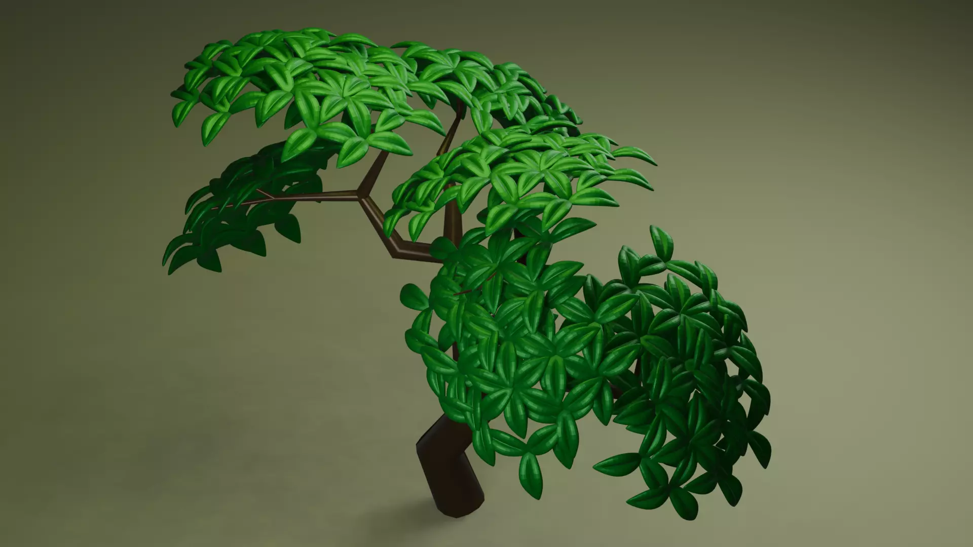 3D Tree with animations Low poly ready for game Free low-poly 3D model