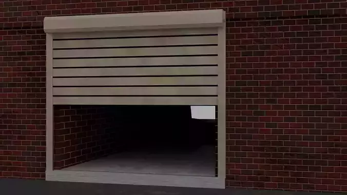 Low poly animated shutter