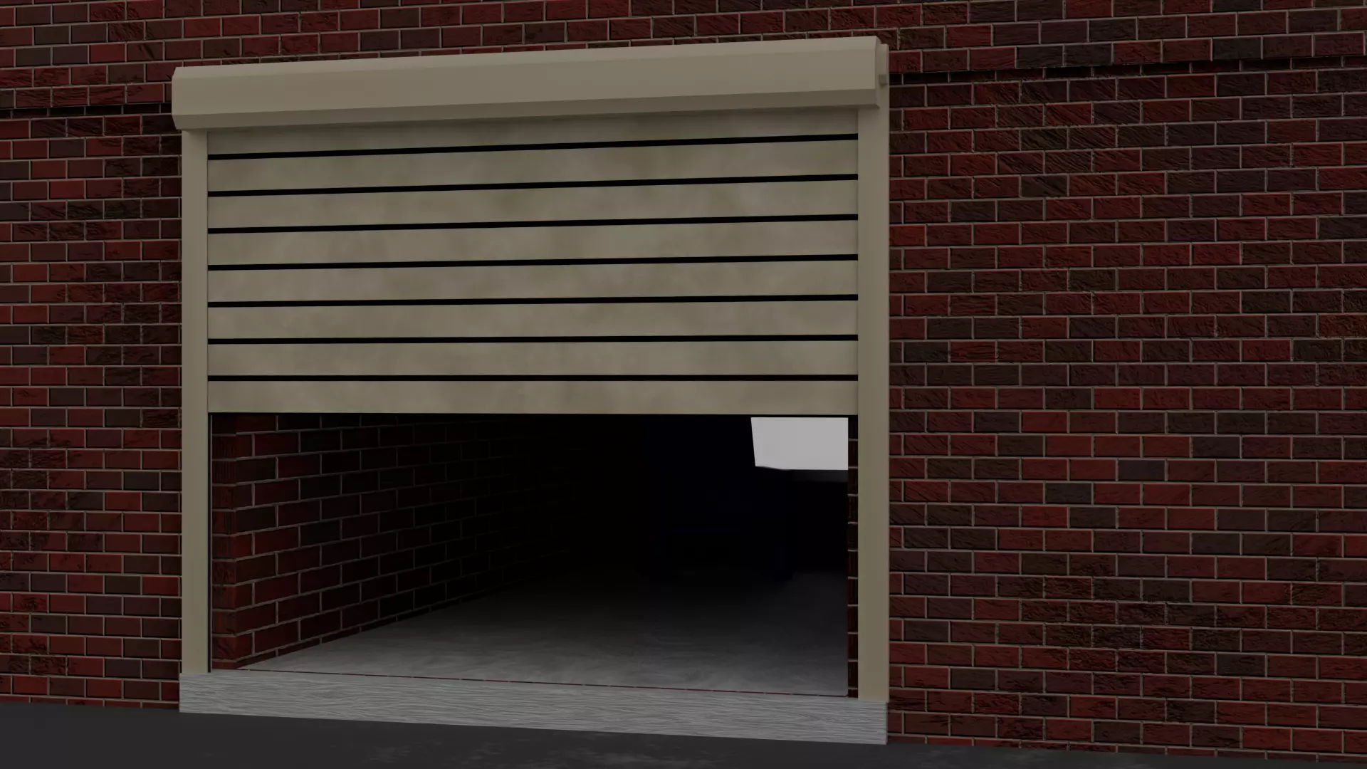 Low poly animated shutter Low-poly 3D model