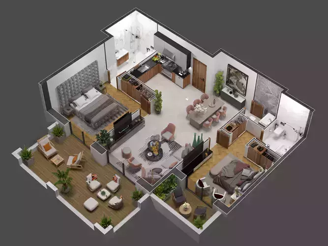 appartment floorplan k3