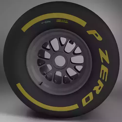 F1 tyre soft rear 3D model