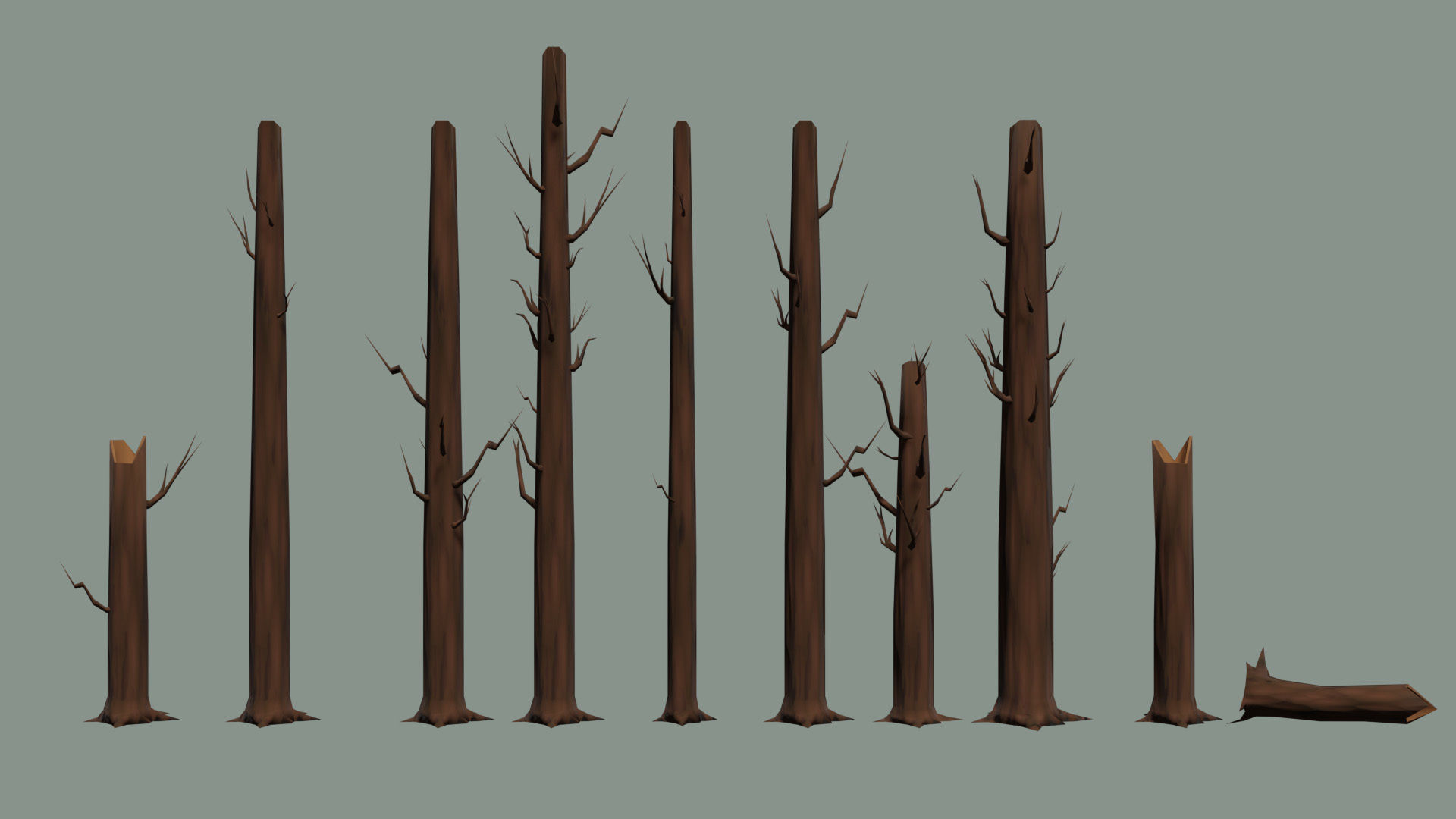 low poly nature collection 01 Low-poly 3D model_6