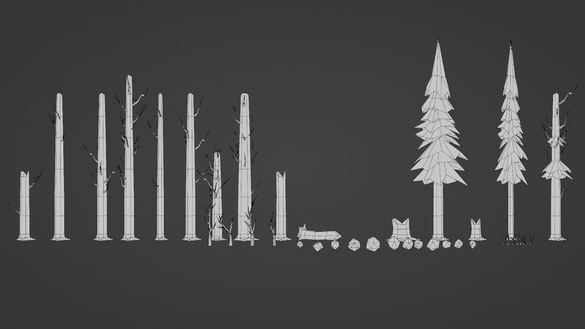 low poly nature collection 01 Low-poly 3D model_8