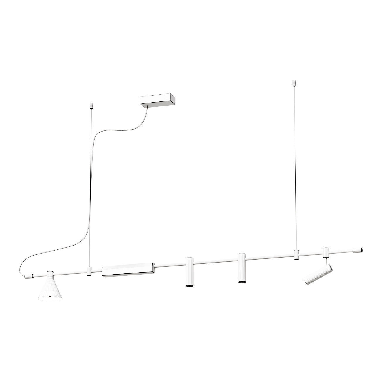 Simple restaurant bar living room chandelier 3D model_1