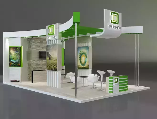  Booth Exhibition Stand a233a 3D model