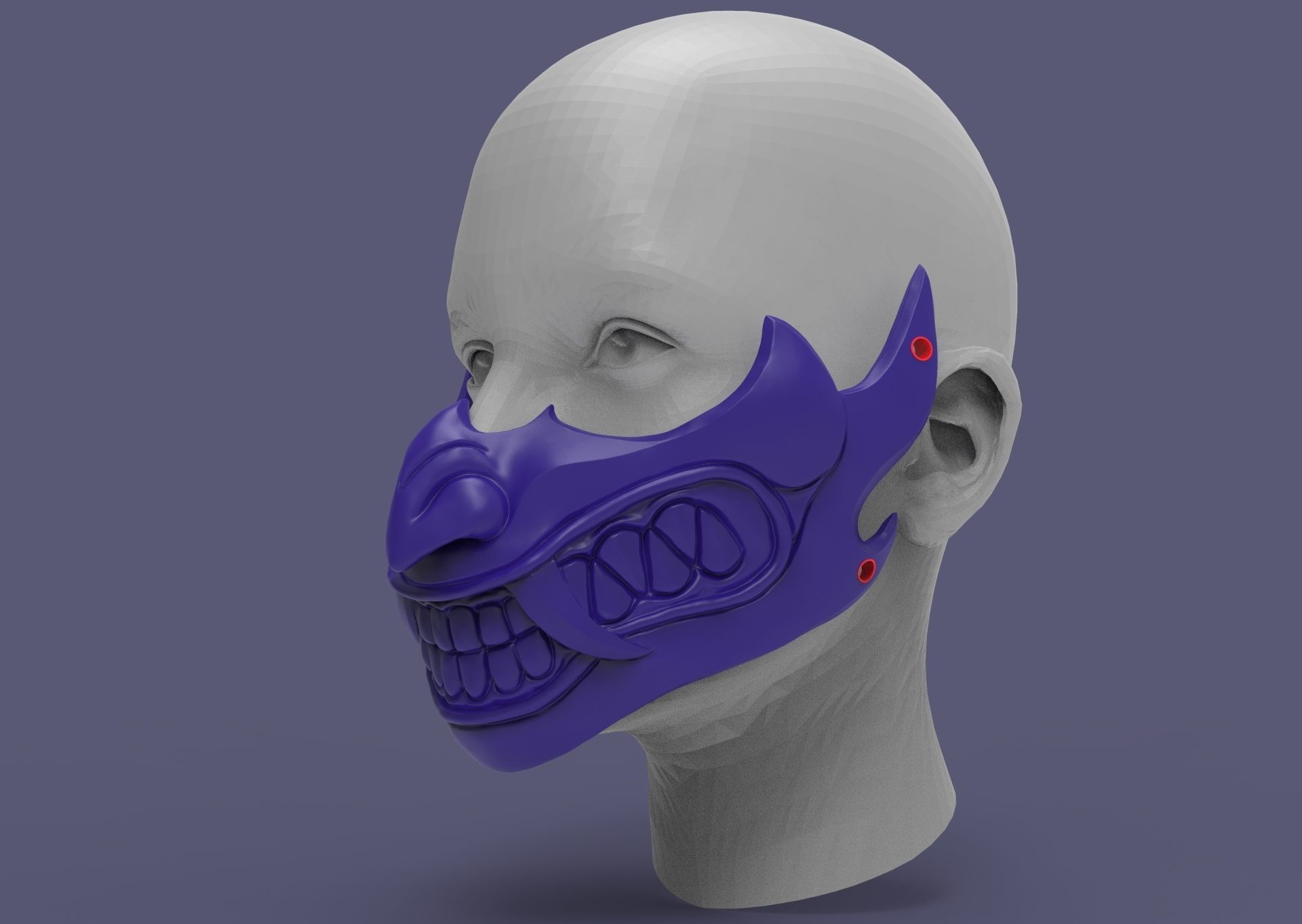 Fortnite mask sypherpk 3D print model_6