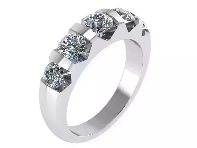 Round Diamond Band Ring 0791