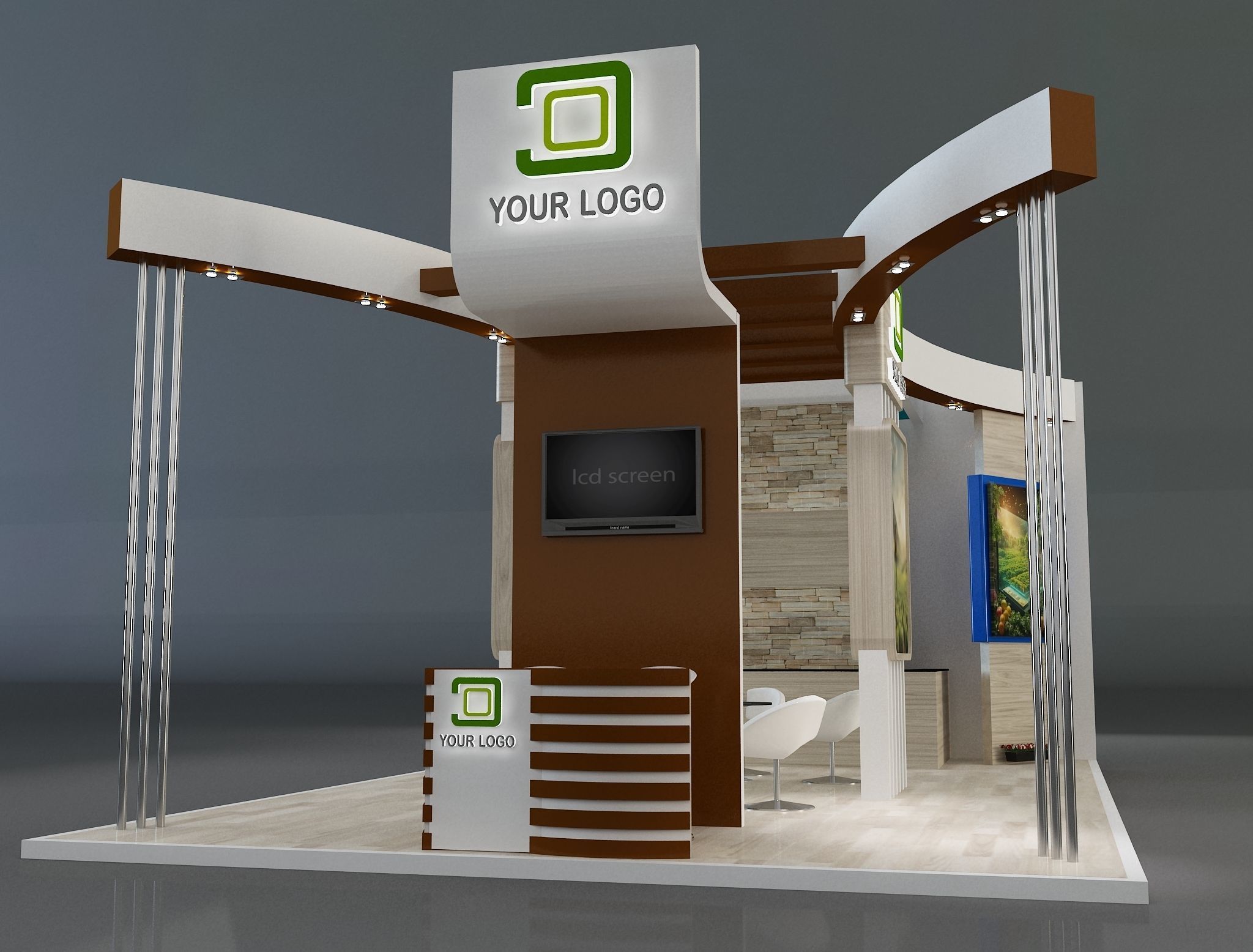 Booth Exhibition Stand a233b 3D model_10