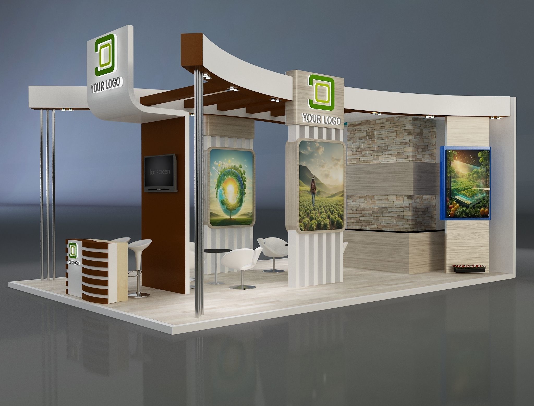 Booth Exhibition Stand a233b 3D model_14