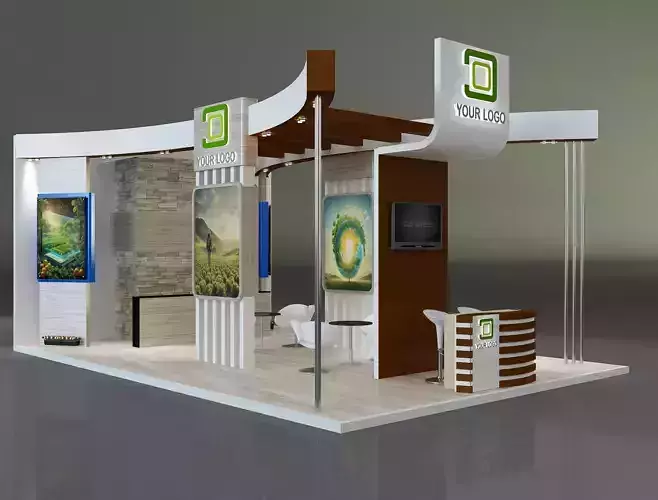Booth Exhibition Stand a233b 3D model Booth Exhibition Stand a233b 3D model