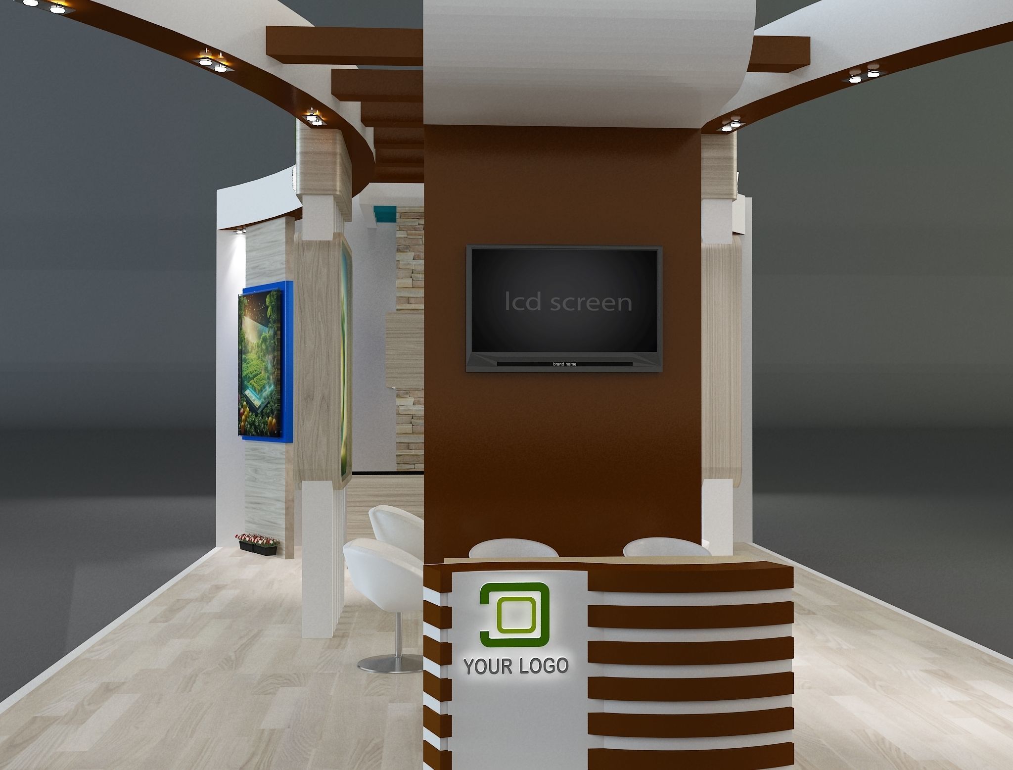 Booth Exhibition Stand a233b 3D model_4