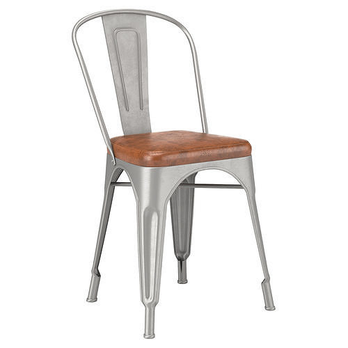 Tolix Style Metal Dining Chair 3D model