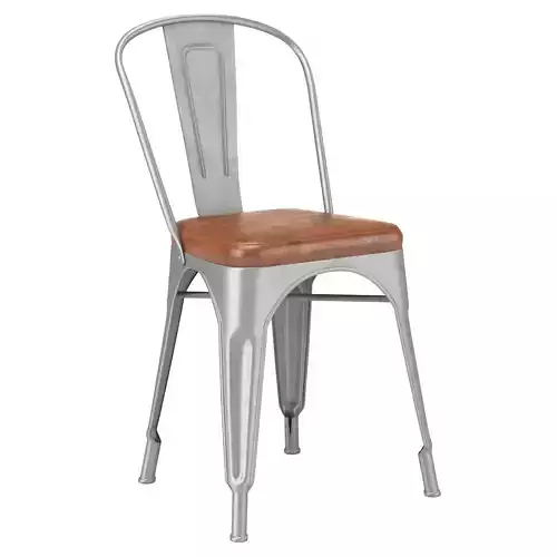 Tolix Style Metal Dining Chair 3D model
