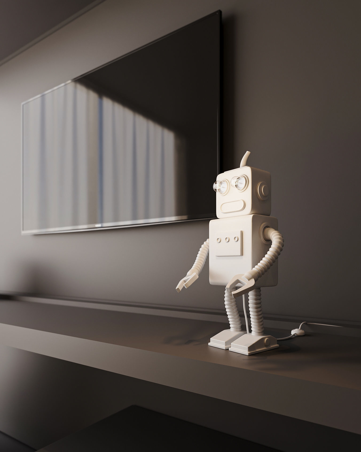 Black Bedroom 3D model_3