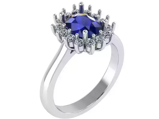 Cushion Cluster Ring 0798